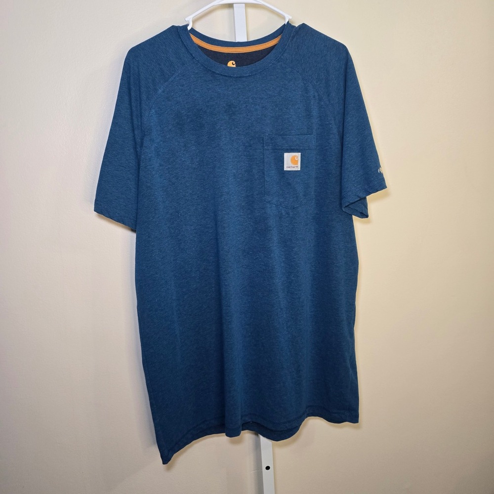 Carhartt Men's Blue Force Relaxed Fit Pocket Tall Short Sleeve T-Shirt sz‎ L
